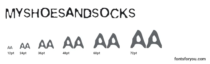 Размеры шрифта Myshoesandsocks