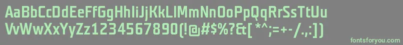 TeutonmagerBold-fontti – vihreät fontit harmaalla taustalla