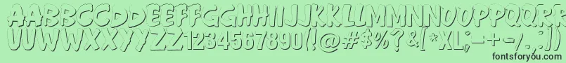 AndersonFireballXl5Shadow Font – Black Fonts on Green Background