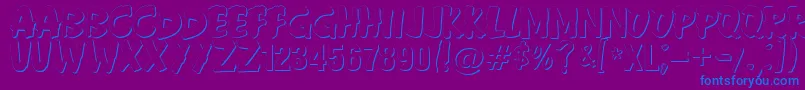 AndersonFireballXl5Shadow Font – Blue Fonts on Purple Background