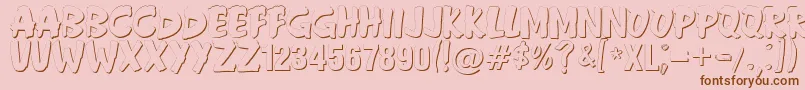 AndersonFireballXl5Shadow Font – Brown Fonts on Pink Background