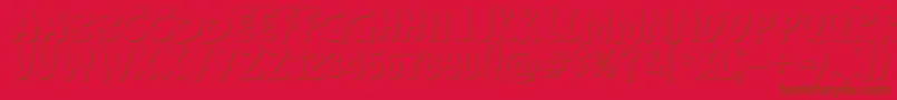 AndersonFireballXl5Shadow Font – Brown Fonts on Red Background