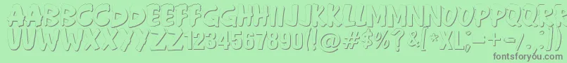 AndersonFireballXl5Shadow Font – Gray Fonts on Green Background