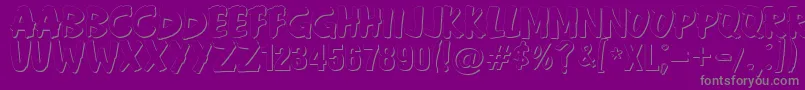 AndersonFireballXl5Shadow Font – Gray Fonts on Purple Background