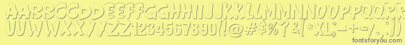 AndersonFireballXl5Shadow Font – Gray Fonts on Yellow Background