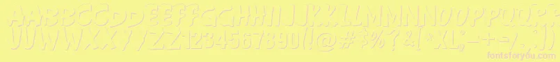 AndersonFireballXl5Shadow Font – Pink Fonts on Yellow Background