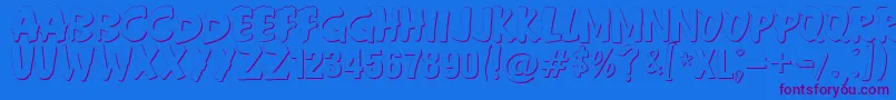 AndersonFireballXl5Shadow Font – Purple Fonts on Blue Background