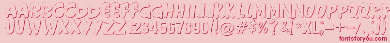 AndersonFireballXl5Shadow Font – Red Fonts on Pink Background