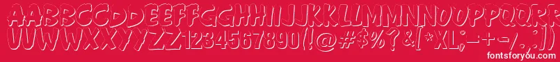 AndersonFireballXl5Shadow Font – White Fonts on Red Background