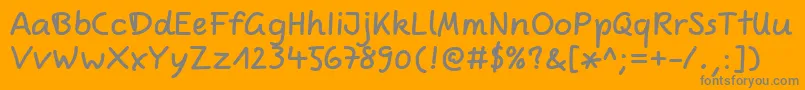 ComicjensfreeproRegular Font – Gray Fonts on Orange Background