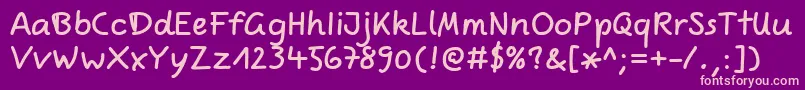 ComicjensfreeproRegular Font – Pink Fonts on Purple Background