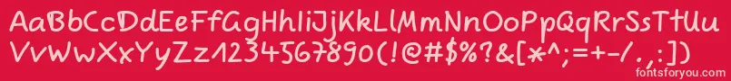 ComicjensfreeproRegular Font – Pink Fonts on Red Background