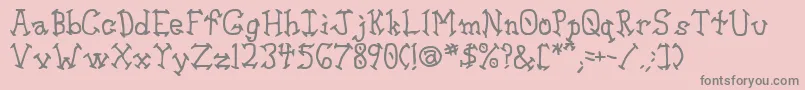 フォントAsweb – ピンクの背景に灰色の文字