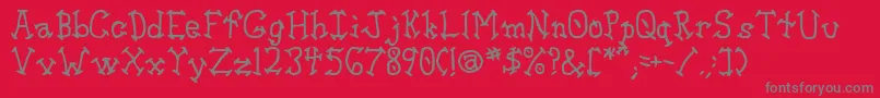 Asweb Font – Gray Fonts on Red Background