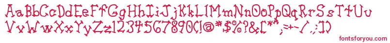 フォントAsweb – 白い背景に赤い文字