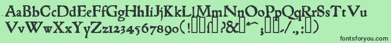 1543humaneJensonBold Font – Black Fonts on Green Background