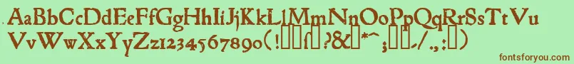 1543humaneJensonBold Font – Brown Fonts on Green Background