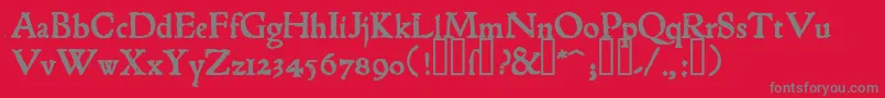 1543humaneJensonBold Font – Gray Fonts on Red Background