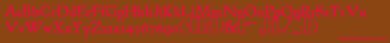 1543humaneJensonBold Font – Red Fonts on Brown Background