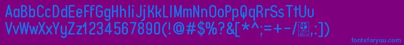 Police TypoQuikRegularDemo – polices bleues sur fond violet