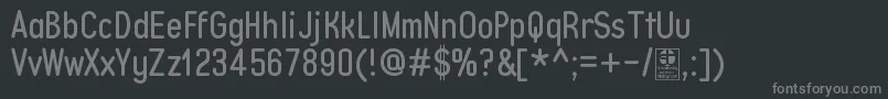 フォントTypoQuikRegularDemo – 黒い背景に灰色の文字