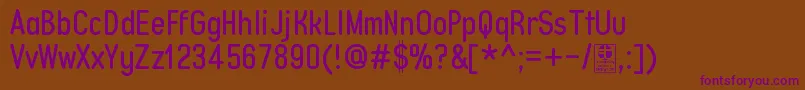 TypoQuikRegularDemo Font – Purple Fonts on Brown Background