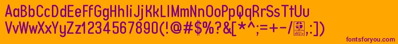 fuente TypoQuikRegularDemo – Fuentes Moradas Sobre Fondo Naranja