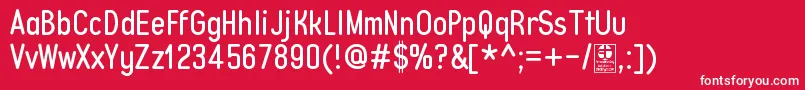 TypoQuikRegularDemo Font – White Fonts on Red Background