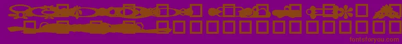 GcDesignDingDingbat Font – Brown Fonts on Purple Background