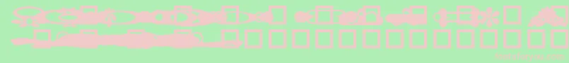 GcDesignDingDingbat Font – Pink Fonts on Green Background