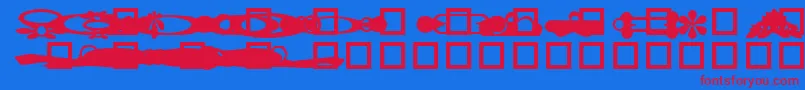 GcDesignDingDingbat Font – Red Fonts on Blue Background