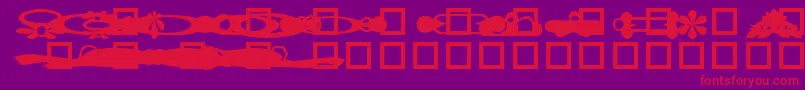 GcDesignDingDingbat Font – Red Fonts on Purple Background