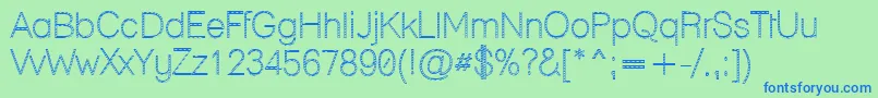 Lane Font – Blue Fonts on Green Background