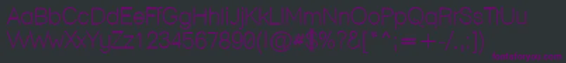 Lane Font – Purple Fonts on Black Background
