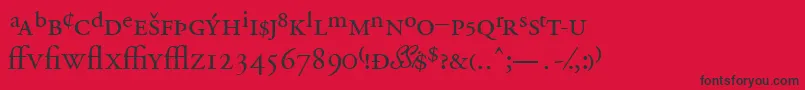 Garamondprossk Font – Black Fonts on Red Background
