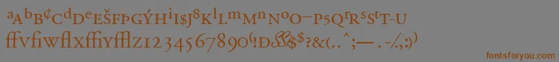 Garamondprossk Font – Brown Fonts on Gray Background