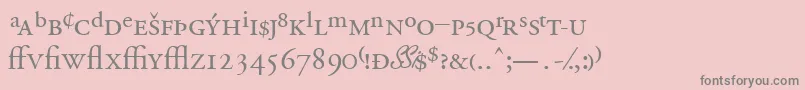 Garamondprossk Font – Gray Fonts on Pink Background
