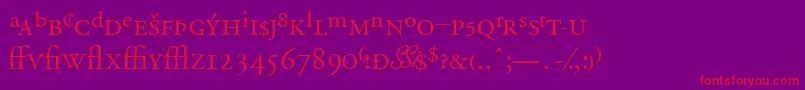 Garamondprossk Font – Red Fonts on Purple Background
