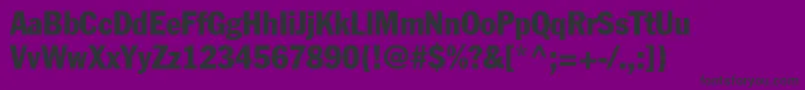FranklinGothicCondensed Font – Black Fonts on Purple Background