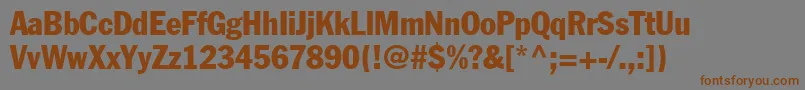 FranklinGothicCondensed Font – Brown Fonts on Gray Background