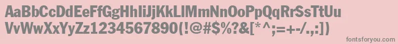 FranklinGothicCondensed Font – Gray Fonts on Pink Background