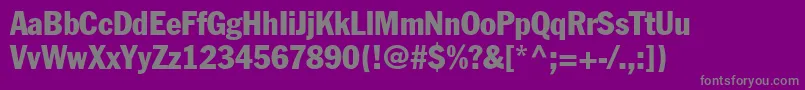 FranklinGothicCondensed Font – Gray Fonts on Purple Background