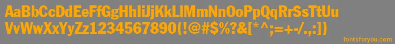 FranklinGothicCondensed Font – Orange Fonts on Gray Background
