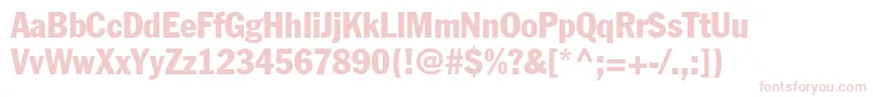 FranklinGothicCondensed Font – Pink Fonts on White Background
