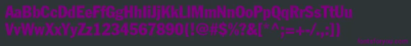 FranklinGothicCondensed Font – Purple Fonts on Black Background