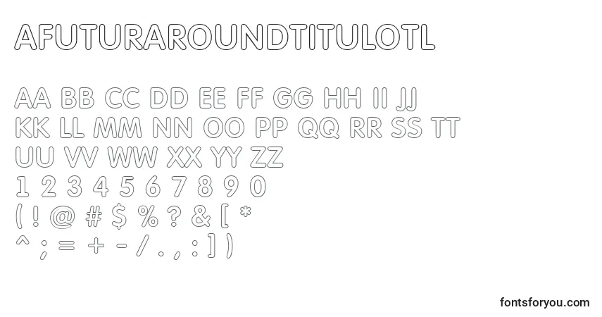 Шрифт AFuturaroundtitulotl – алфавит, цифры, специальные символы
