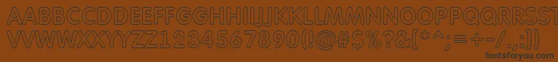 Шрифт AFuturaroundtitulotl – чёрные шрифты на коричневом фоне