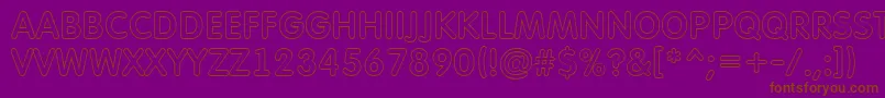Czcionka AFuturaroundtitulotl – brązowe czcionki na fioletowym tle