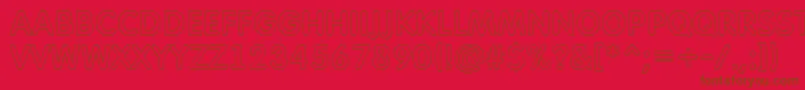 AFuturaroundtitulotl-Schriftart – Braune Schriften auf rotem Hintergrund