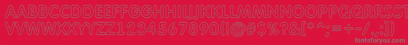 AFuturaroundtitulotl Font – Gray Fonts on Red Background